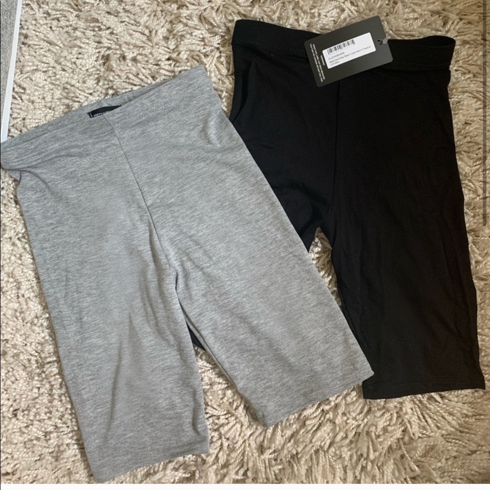 Prettylittlething black biker shorts (black only)